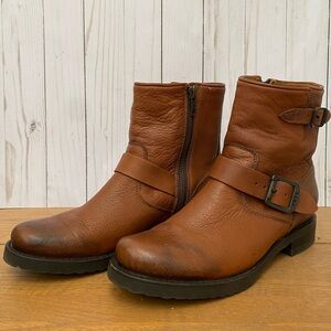 Frye Brown Leather Ankle Boots